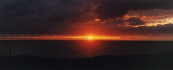 Sonnenuntergang an der Nordsee in D�nemark